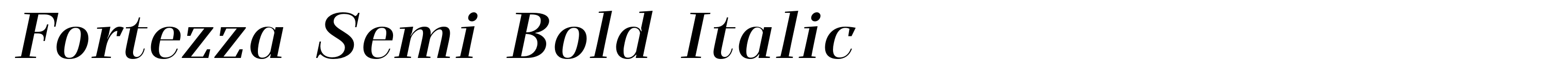 Fortezza Semi Bold Italic